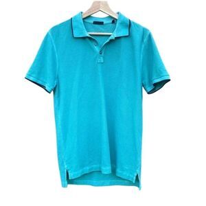 ATM Men's Polo Shirt Teal Short Sleeve Size S Casual Golf Top